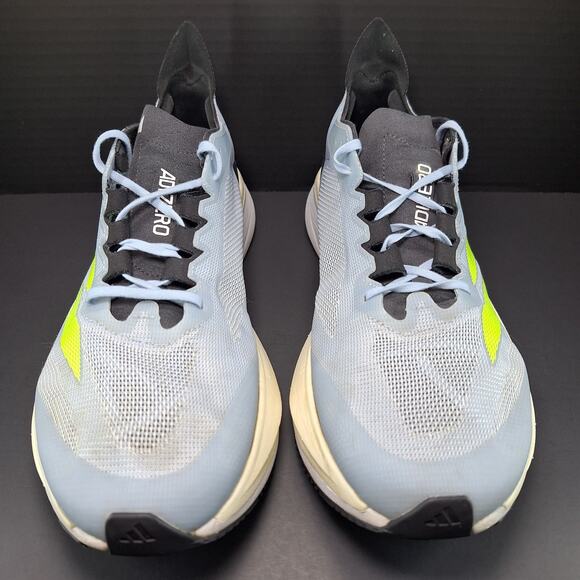 Adidas Adizero Boston 12 Wonder Blue Lucid Lemon Shoes ID4233 Men's Size 12 - Picture 5 of 12